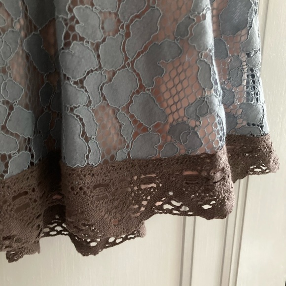 Sundance | Lace Peplum Top Vintage Days color block shirt pink/blue blou… - Picture 3 of 10